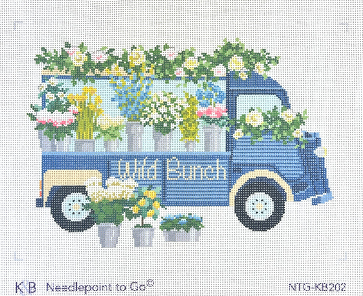 Needlepoint To Go Flower Truck Needlepoint Canvas