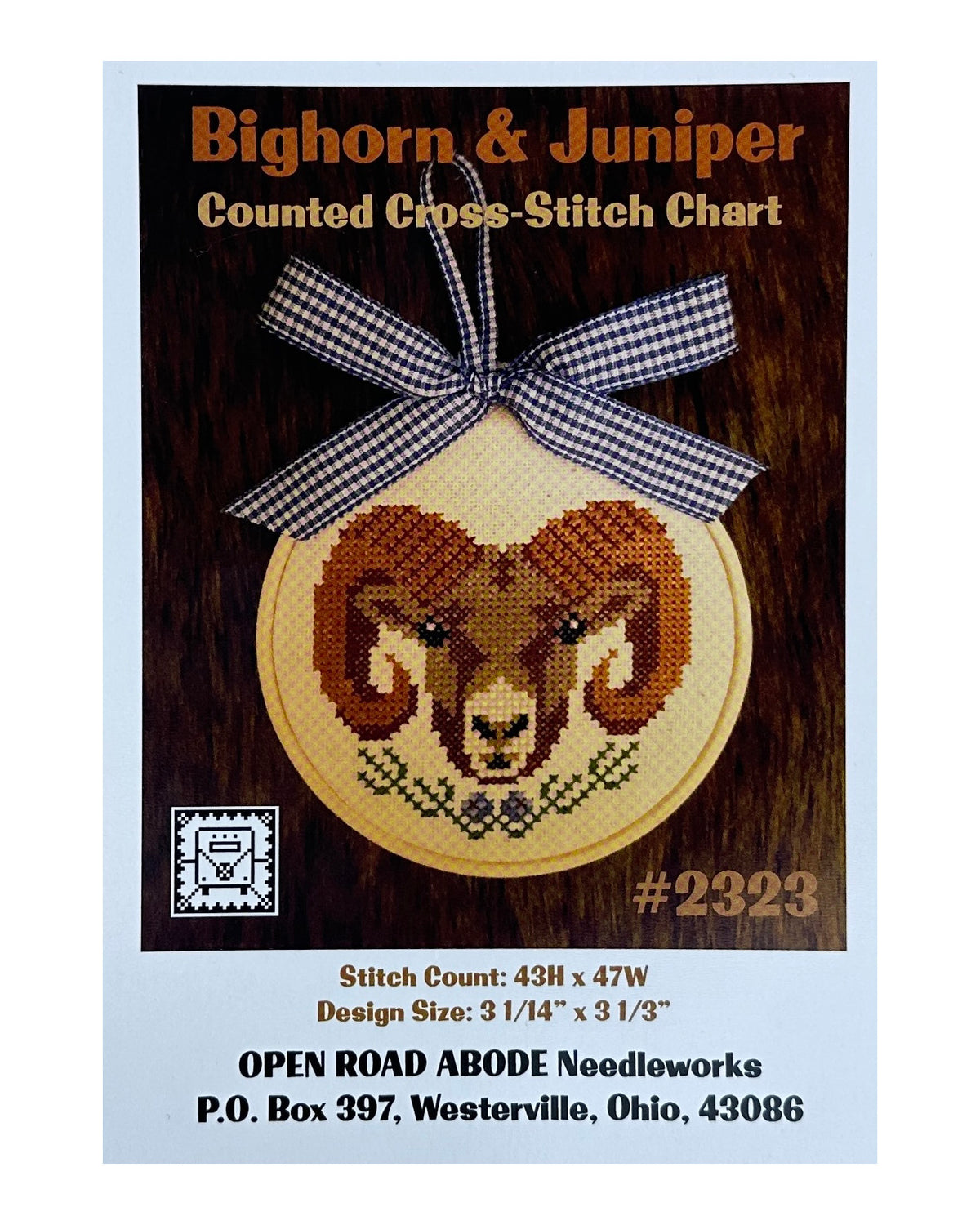 Open Road Abode Needleworks Bighorn and Juniper Cross Stitch Pattern
