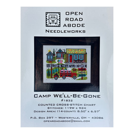 Open Road Abode Needleworks Camp We'll Be Gone Cross Stitch Pattern