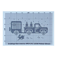 Open Road Abode Needleworks Greetings from America Cross Stitch Pattern