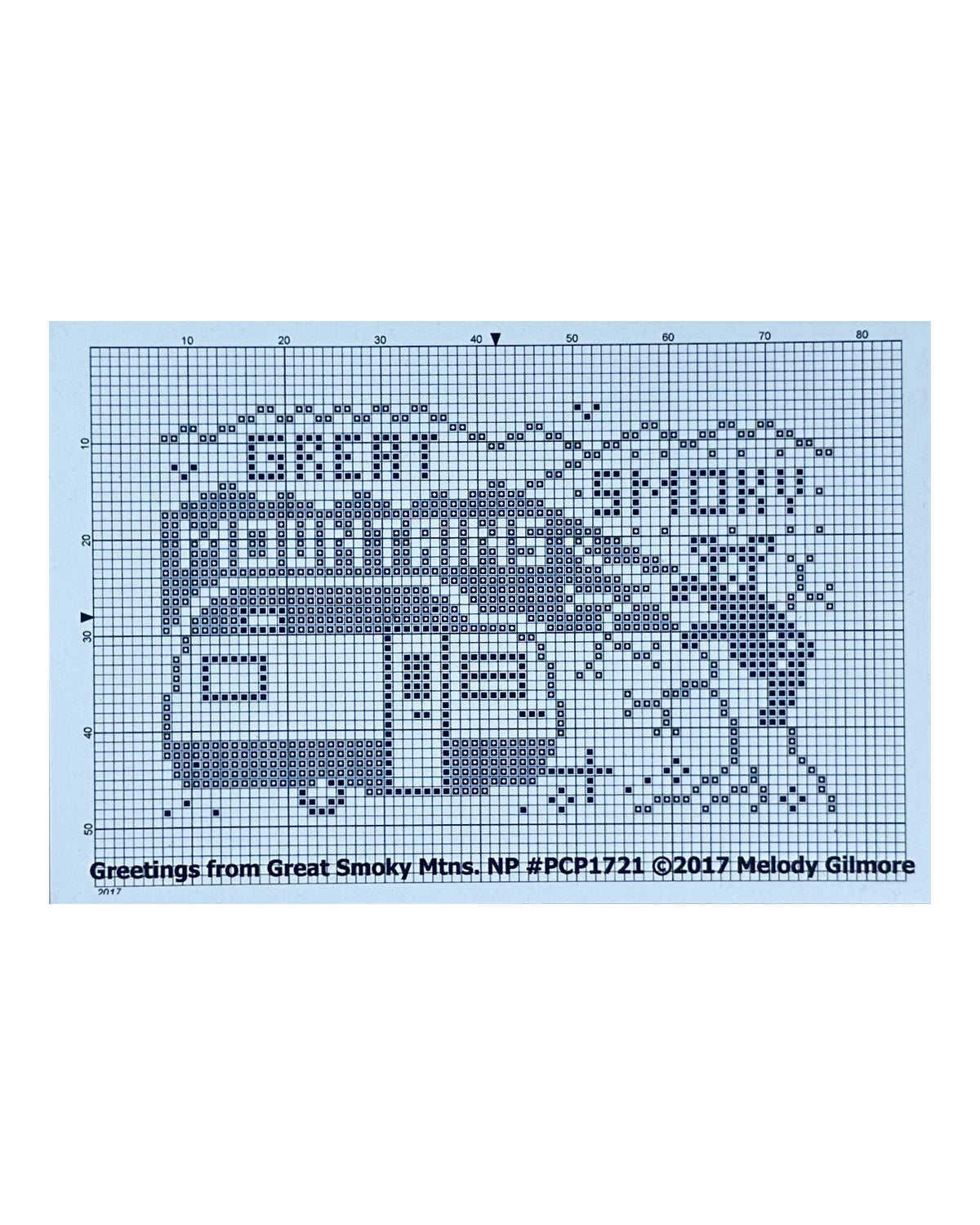 Open Road Abode Needleworks Greetings from Great Smoky Mtns NP Cross Stitch Pattern