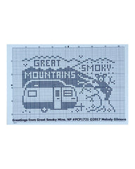 Open Road Abode Needleworks Greetings from Great Smoky Mtns NP Cross Stitch Pattern