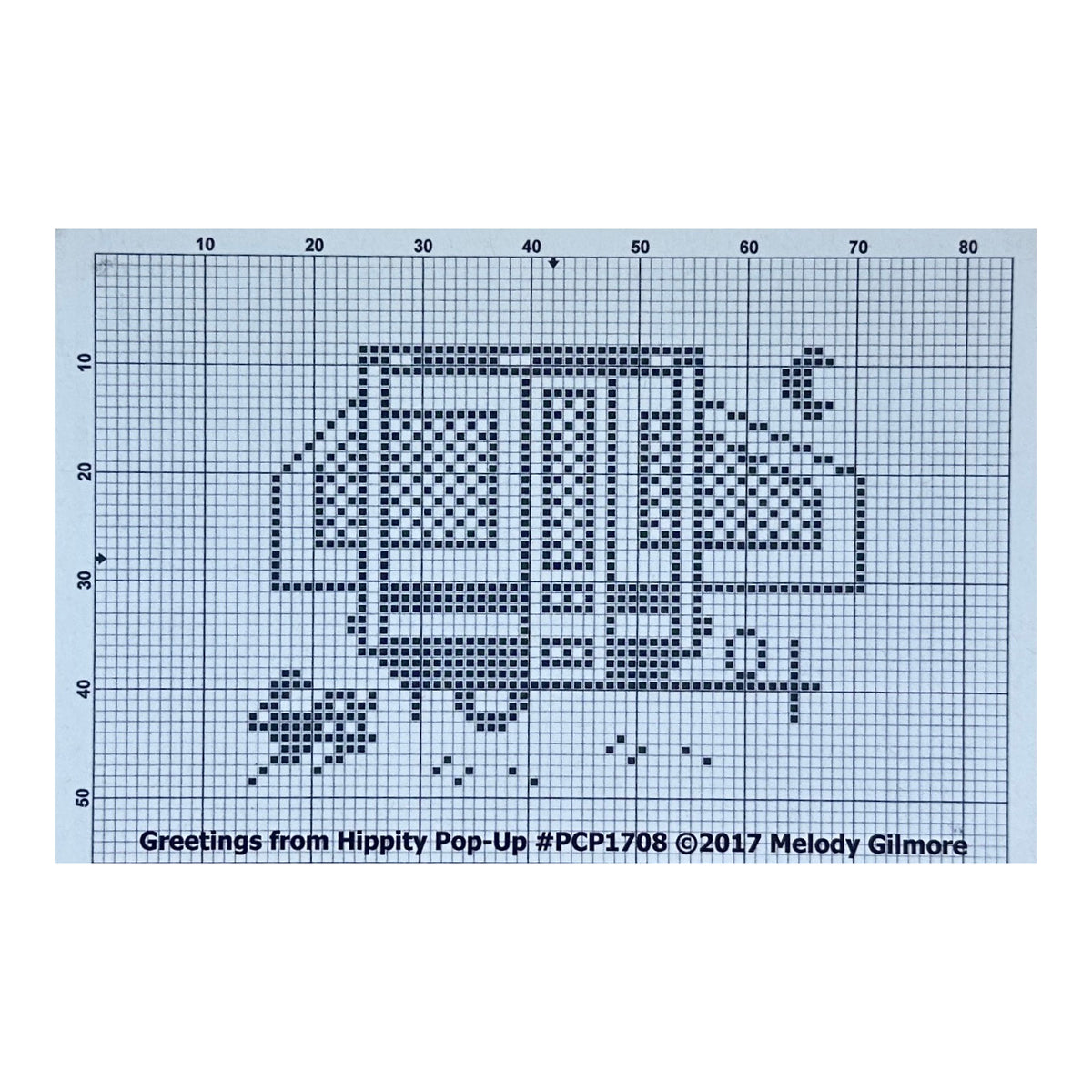 Open Road Abode Needleworks Greetings from Hippity Pop Up Cross Stitch Pattern