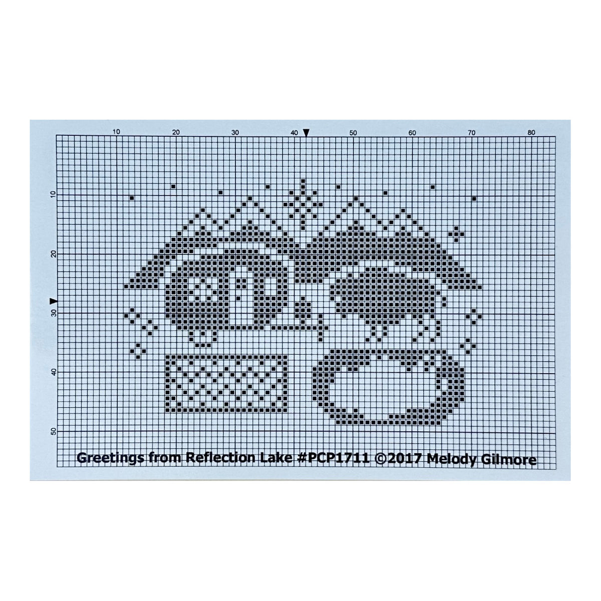 Open Road Abode Needleworks Greetings from Reflection Lake Cross Stitch Pattern