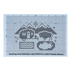Open Road Abode Needleworks Greetings from Reflection Lake Cross Stitch Pattern