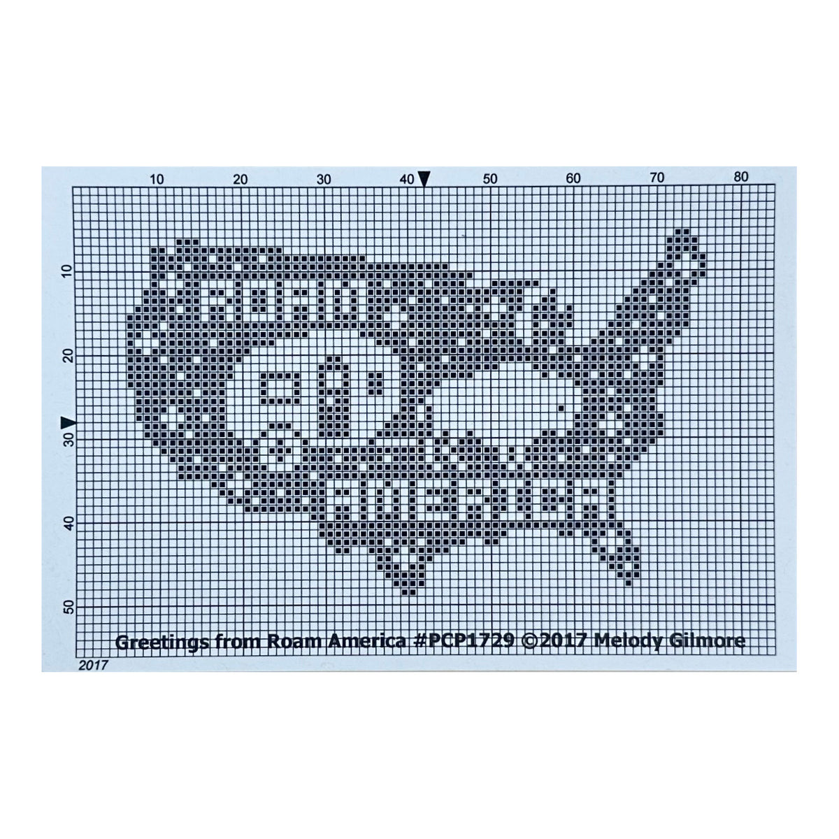 Open Road Abode Needleworks Greetings from Roam America Cross Stitch Pattern