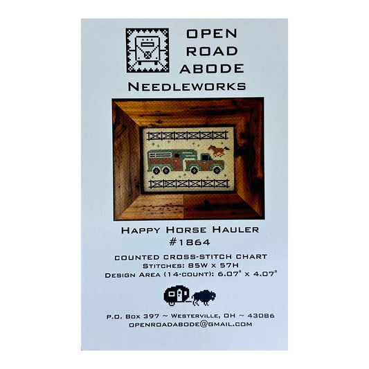 Open Road Abode Needleworks Happy Horse Hauler Cross Stitch Pattern