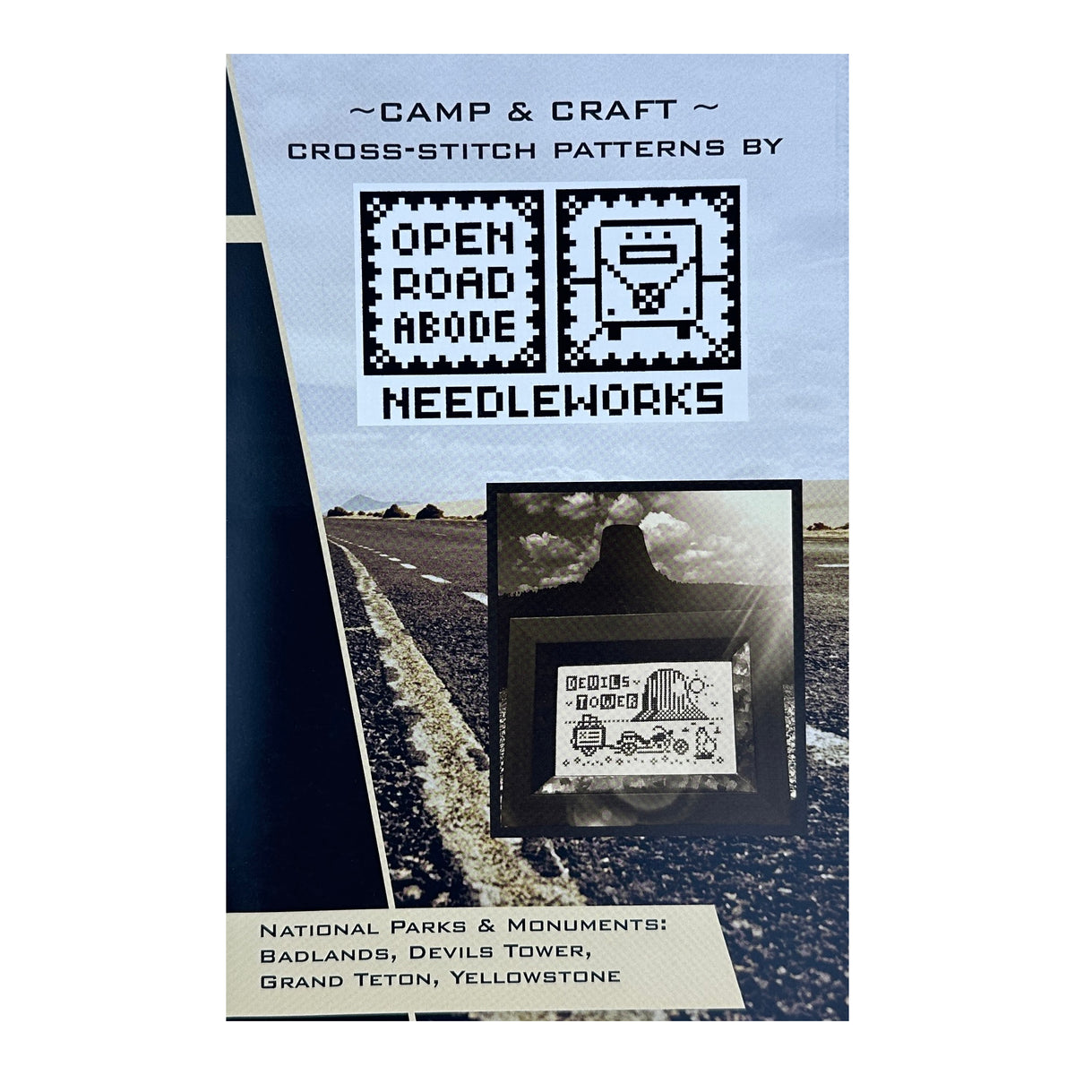 Open Road Abode Needleworks National Parks and Monuments Cross Stitch Pattern