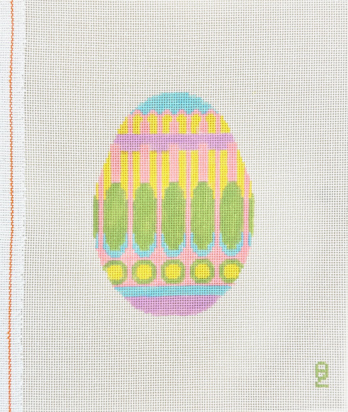 Oz Needle and Thread 2024 Easter Egg Needlepoint Canvas