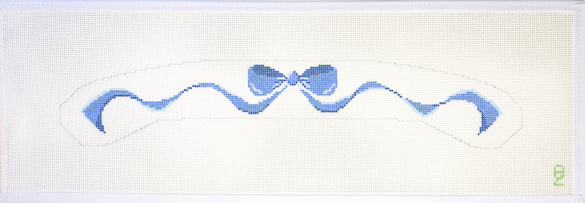 Oz Needle and Thread Blue Bow Hanger Needlepoint Canvas