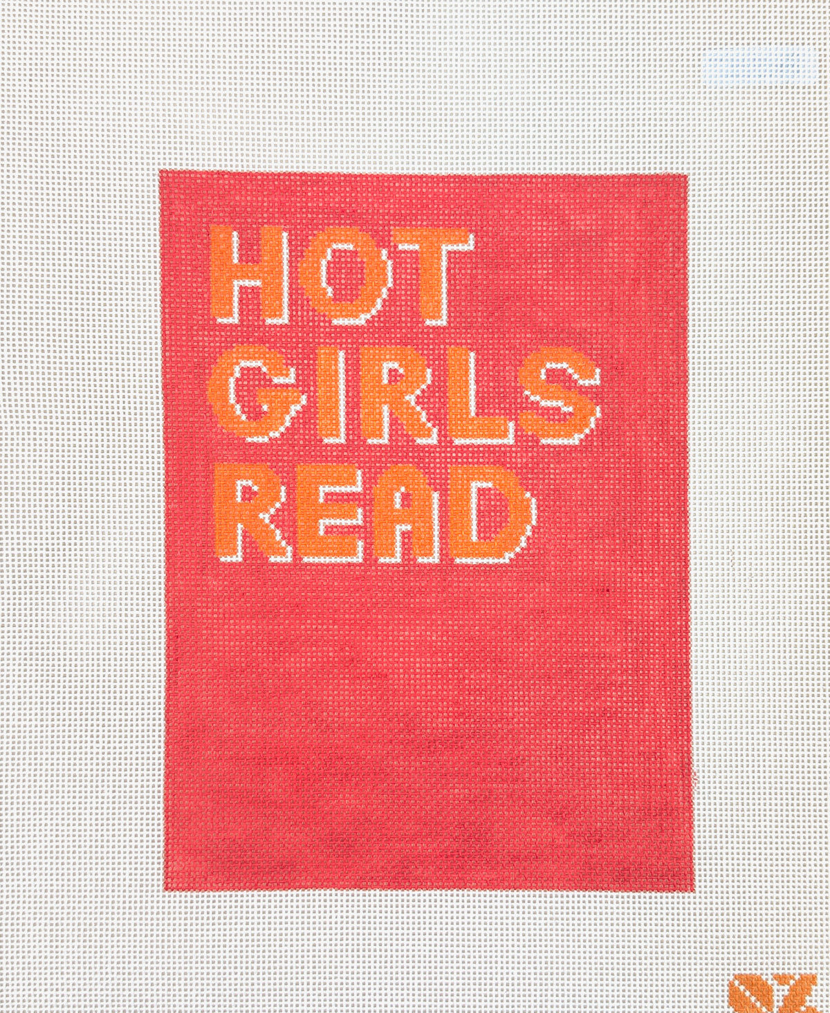 Oz Needle and Thread Hot Girls Read Pink Needlepoint Canvas