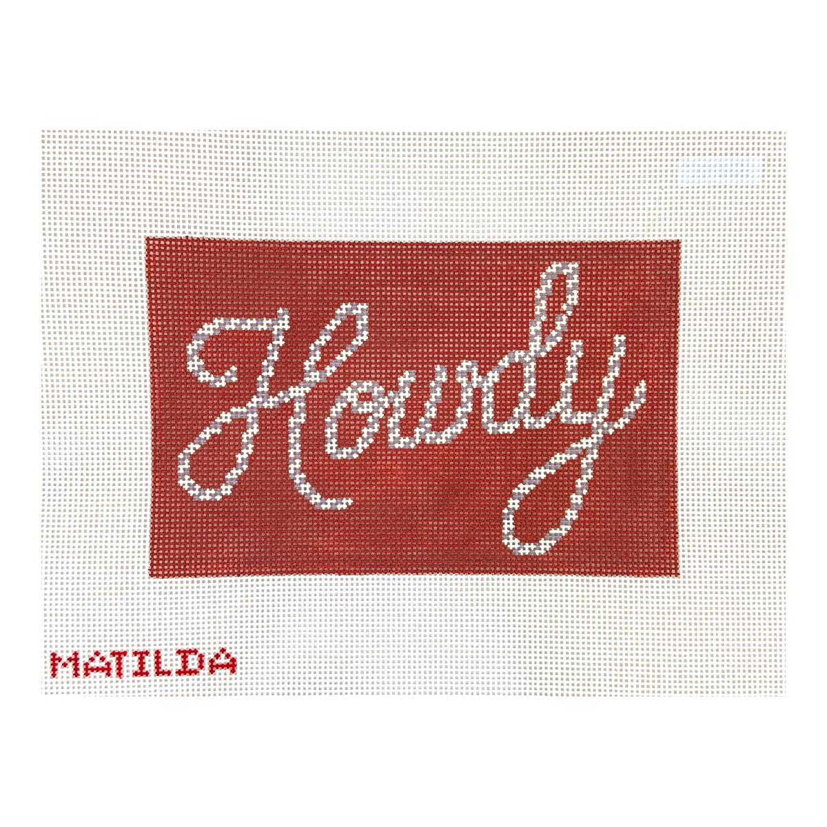 Oz Needle and Thread Lauren McCarthy Howdy Needlepoint Canvas
