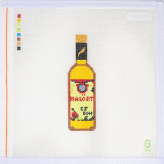Oz Needle and Thread Malort Bottle Needlepoint Canvas