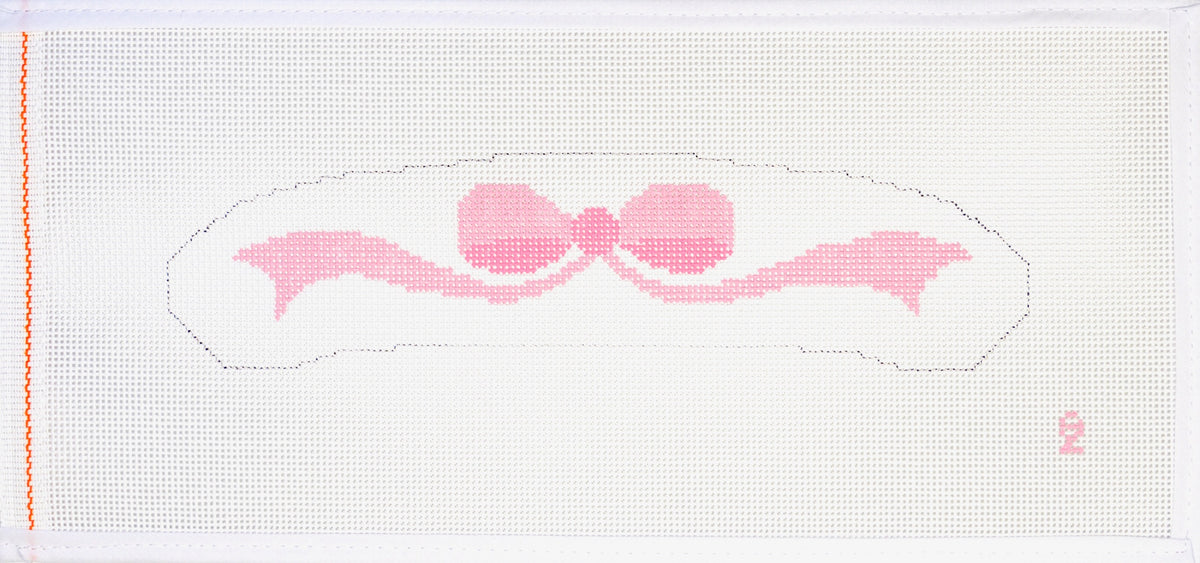 Oz Needle and Thread Pink Bow Baby Hanger Needlepoint Canvas