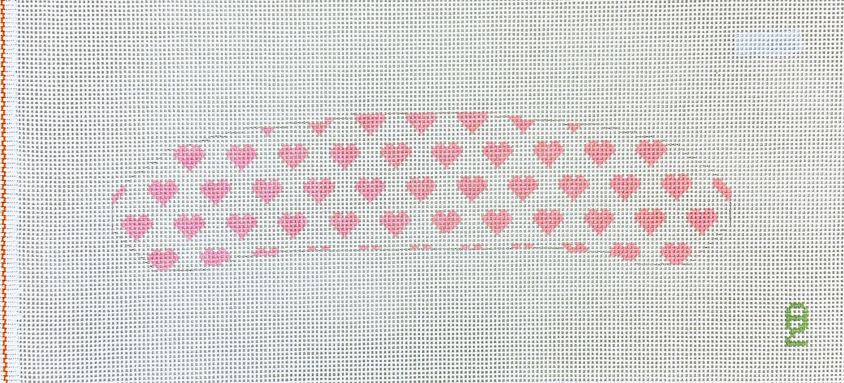 Oz Needle and Thread Pink Heart Baby Hanger Needlepoint Canvas