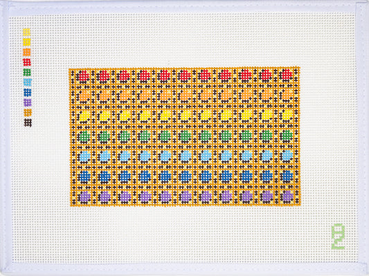 Oz Needle and Thread Rainbow Caning Eye Glasses Case Needlepoint Canvas