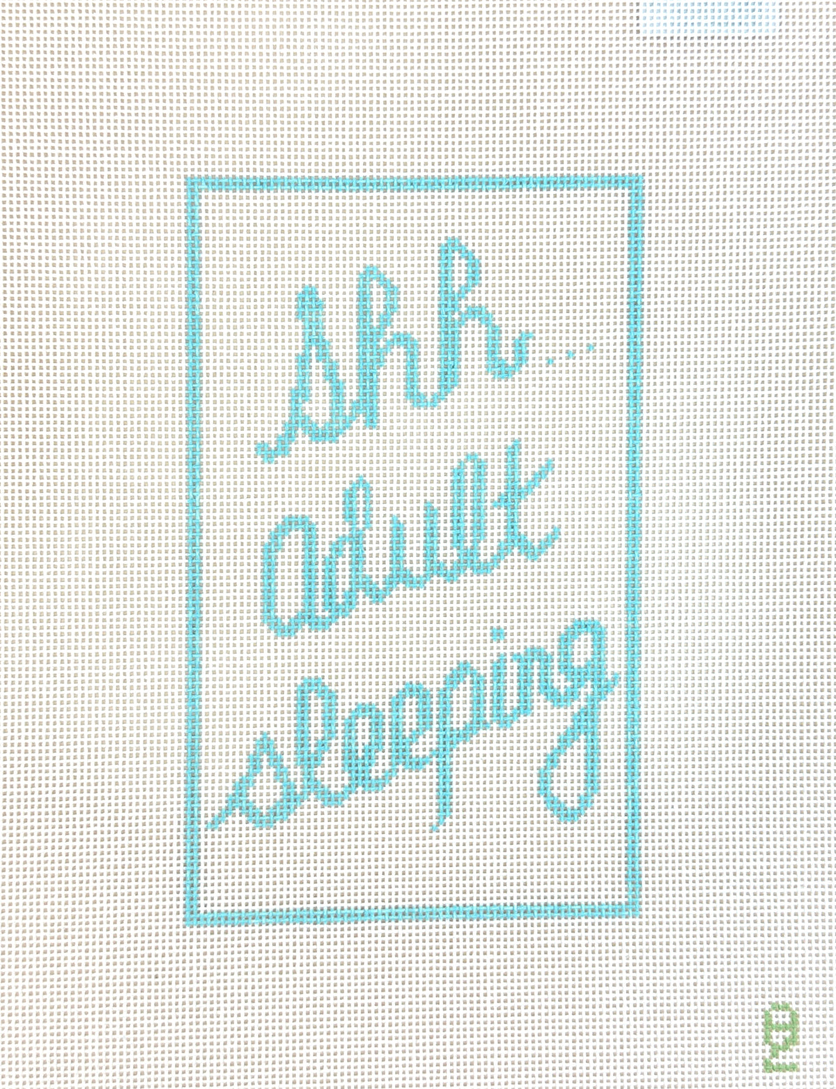 Oz Needle and Thread Shh..Adult Sleeping Door Hanger Needlepoint Canvas
