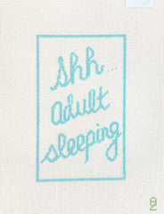 Oz Needle and Thread Shh..Adult Sleeping Door Hanger Needlepoint Canvas