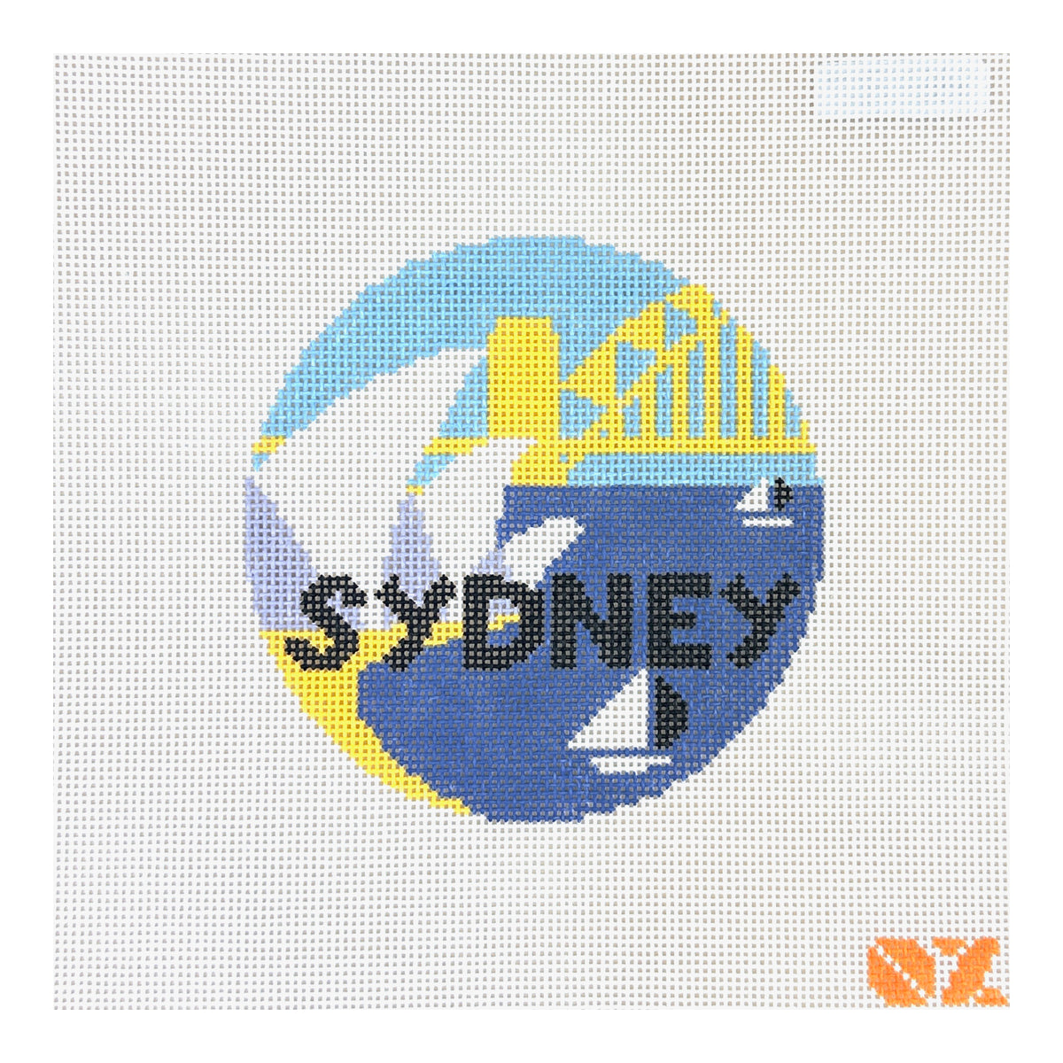 Oz Needle and Thread Sydney Retro Travel Needlepoint Canvas