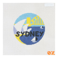 Oz Needle and Thread Sydney Retro Travel Needlepoint Canvas