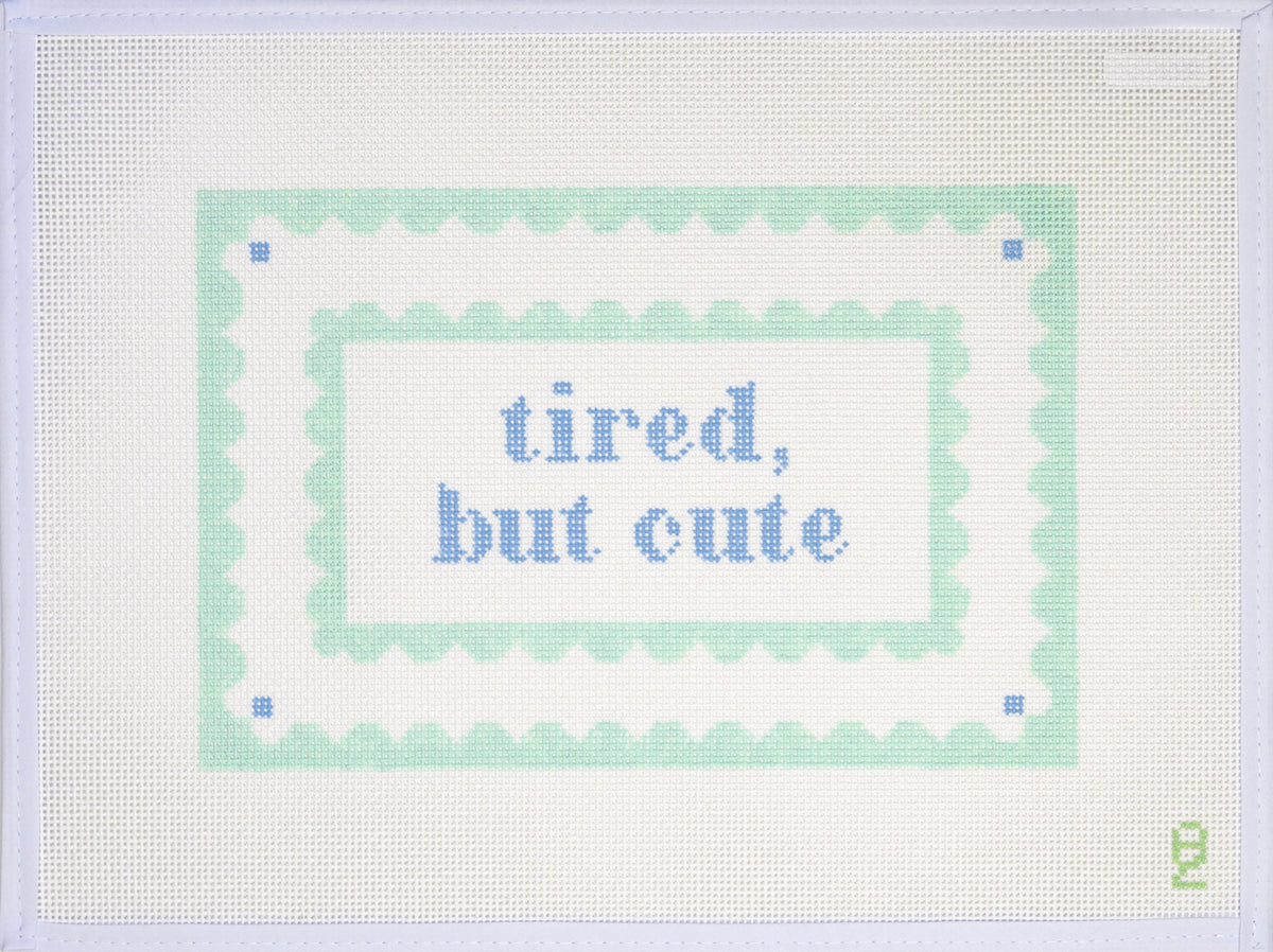 Oz Needle and Thread Tired But Cute Needlepoint Canvas