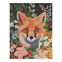 Painted Pony Designs Cat Thurmond Fox in Flowers Needlepoint Canvas