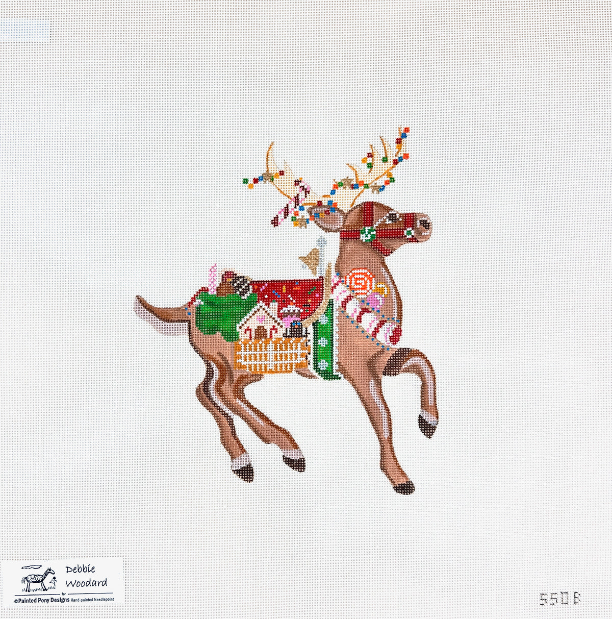 Painted Pony Designs Dasher With Candy Needlepoint Canvas
