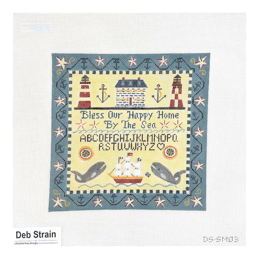 Painted Pony Designs Deb Strain Happy Sea Home Needlepoint Canvas