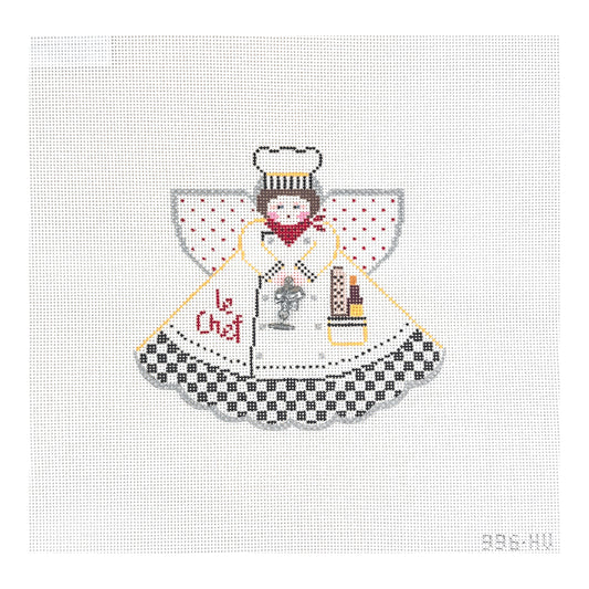Painted Pony Designs Debbie Woodard Le Chef Angel Needlepoint Canvas