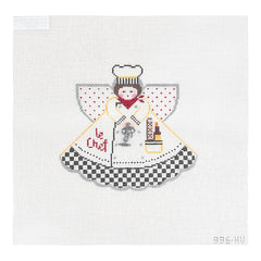 Painted Pony Designs Debbie Woodard Le Chef Angel Needlepoint Canvas