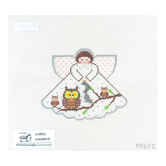 Painted Pony Designs Debbie Woodard What a Hoot Angel Needlepoint Canvas