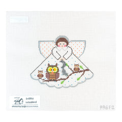 Painted Pony Designs Debbie Woodard What a Hoot Angel Needlepoint Canvas