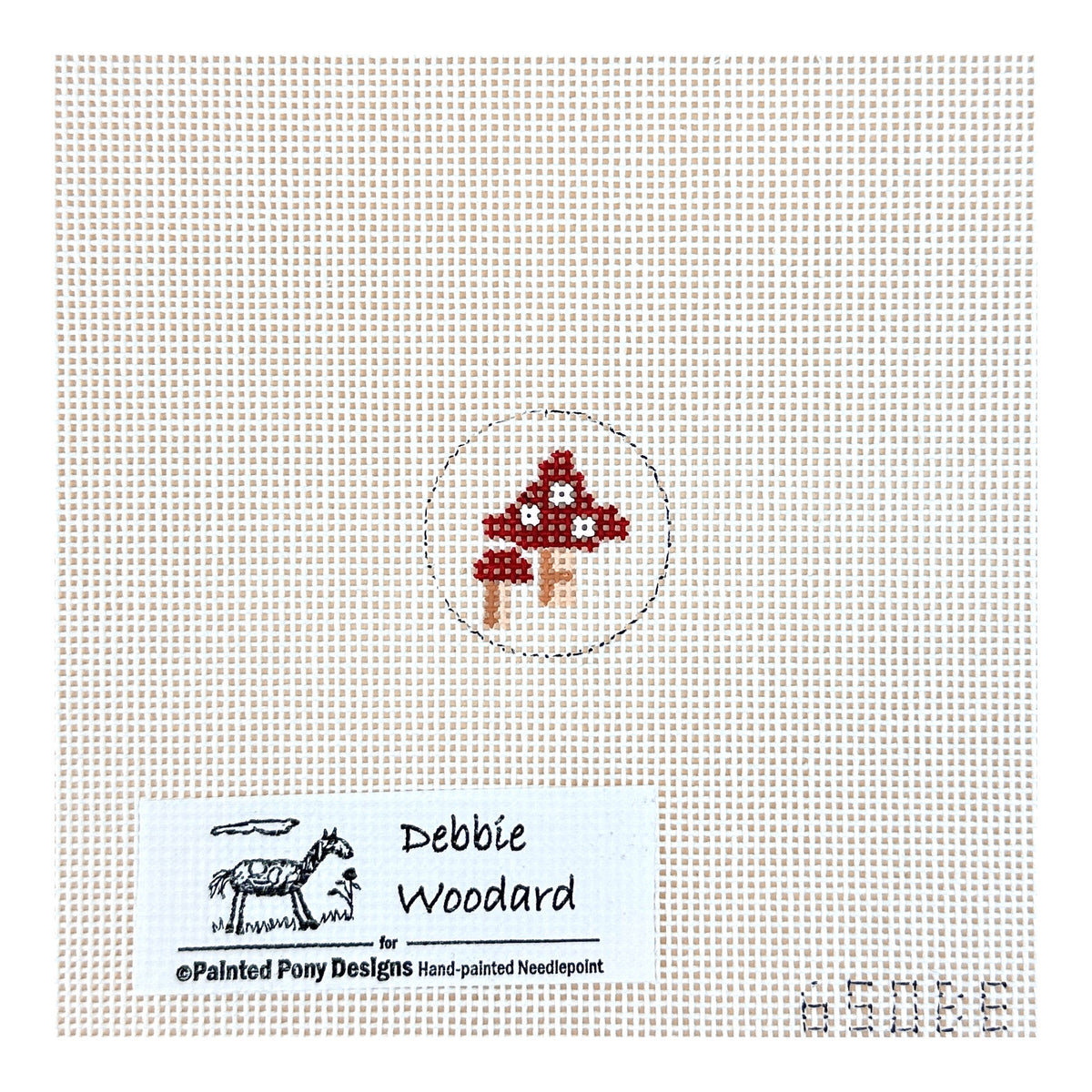 Painted Pony Designs Debbie Woodward Mushrooms Mini Needlepoint Canvas