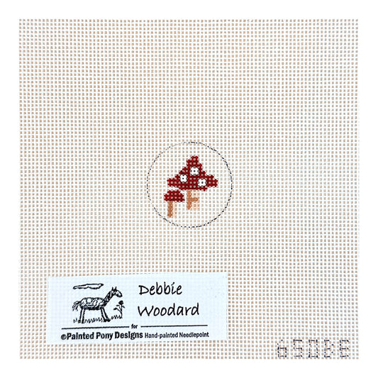 Painted Pony Designs Debbie Woodward Mushrooms Mini Needlepoint Canvas