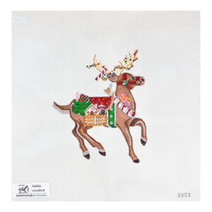 Painted Pony Designs Santa's Reindeer Dasher Needlepoint Canvas