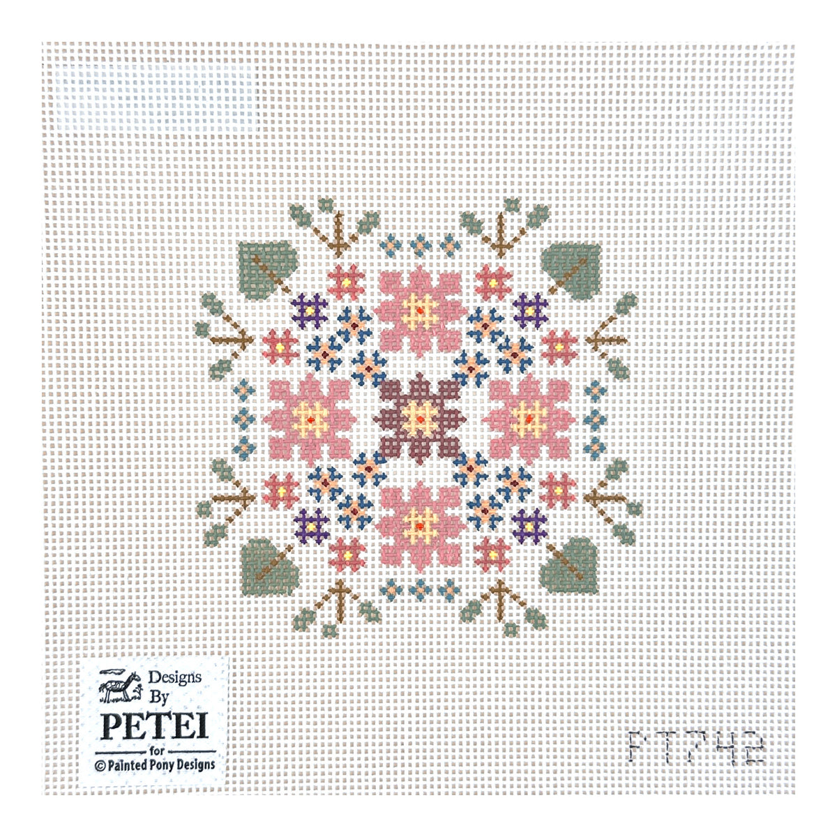 Painted Pony Designs Petei Bridal Bouquet Needlepoint Canvas