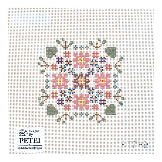 Painted Pony Designs Designs by Petei Bridal Bouquet Needlepoint Canvas