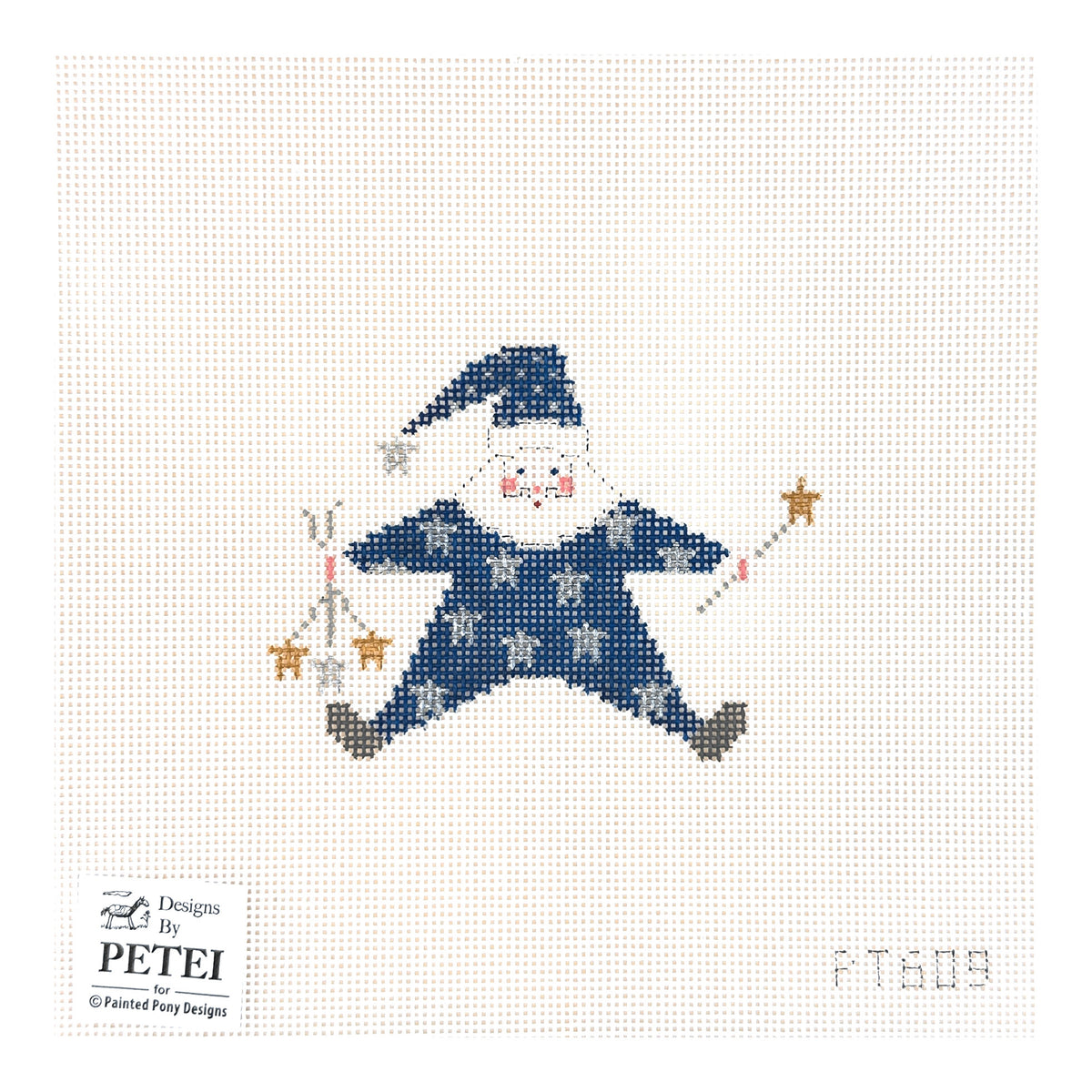 Painted Pony Designs Petei Celestial Santa Needlepoint Canvas