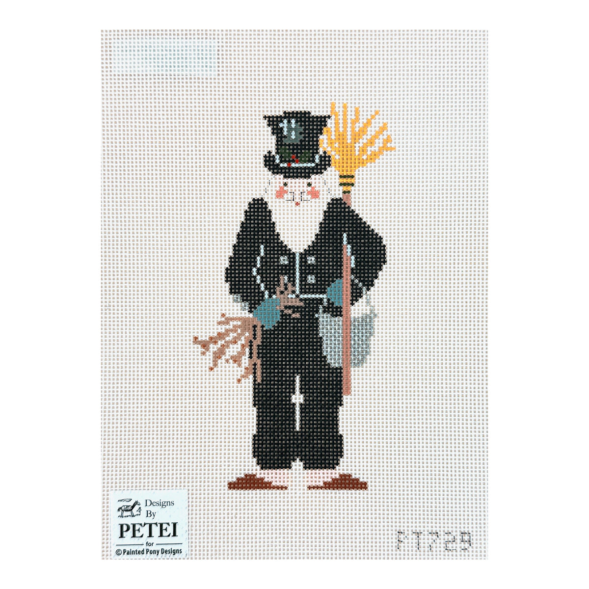 Painted Pony Designs Designs by Petei Chimney Sweep Santa Needlepoint Canvas