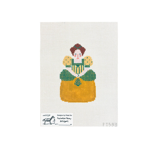 Painted Pony Designs Designs by Petei Elizabethan Lady in Waiting #1 Needlepoint Canvas