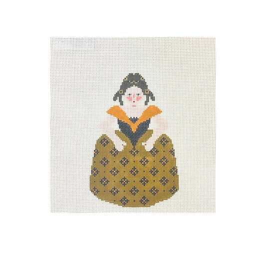 Painted Pony Designs Designs by Petei Elizabethan Lady in Waiting #2 Needlepoint Canvas