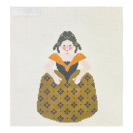 Painted Pony Designs Designs by Petei Elizabethan Lady in Waiting #2 Needlepoint Canvas