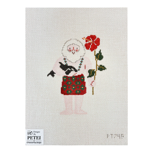 Painted Pony Designs Designs by Petei Hawaiian Santa Needlepoint Canvas