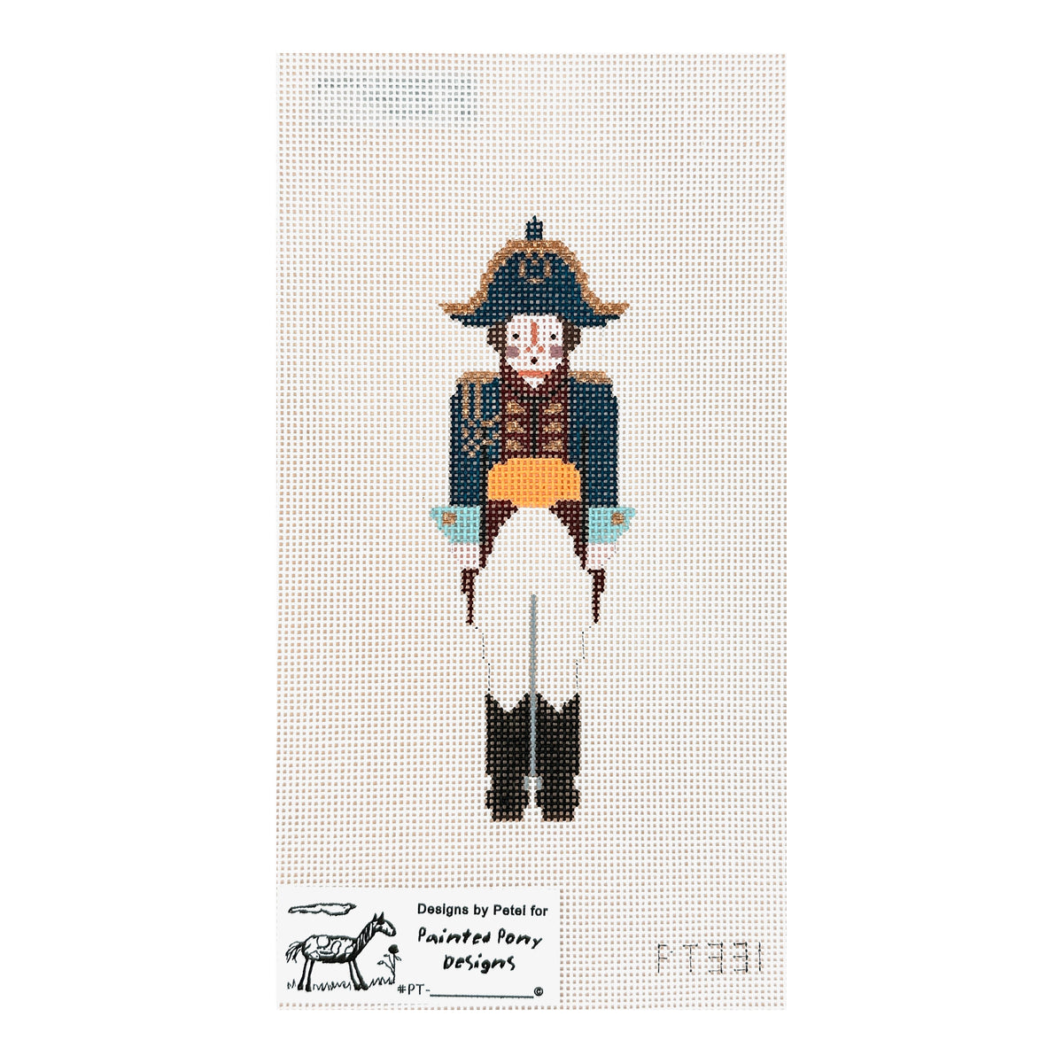 Painted Pony Designs Designs by Petei Napoleonic Ship Captain Needlepoint Canvas