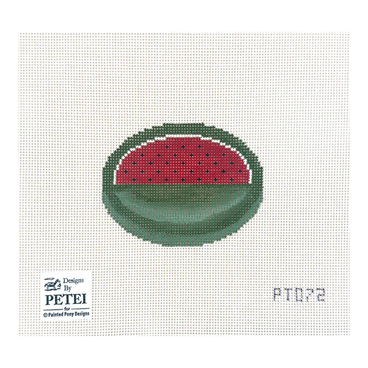 Painted Pony Designs Designs by Petei Watermelon Needlepoint Canvas