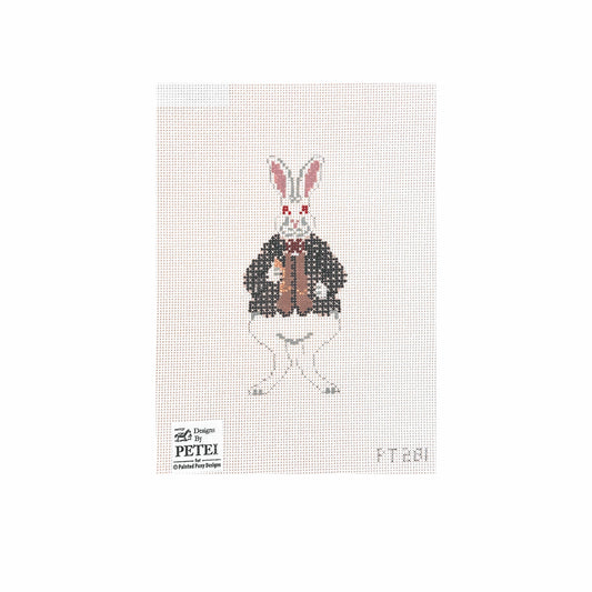 Painted Pony Designs Petei Alice in Wonderland: White Rabbit Needlepoint Canvas