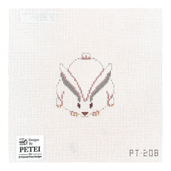 Painted Pony Designs Designs by Petei White Bunny Rabbit Needlepoint Canvas