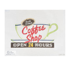 Painted Pony Designs Lori Seibert Coffee Shop Needlepoint Canvas