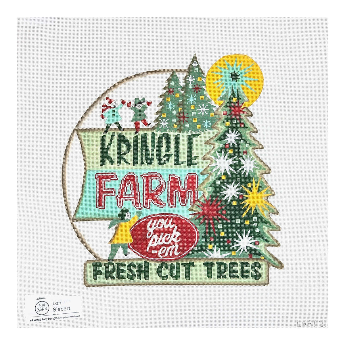 Painted Pony Designs Lori Siebert Kringle Farm Needlepoint Canvas