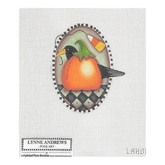 Painted Pony Designs Lynne Andrews Lynne Andrews Pumpkin Crow Needlepoint Canvas